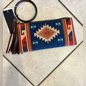 NWT Aztec print wristlet!
